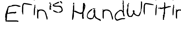 Erin's Handwriting font preview